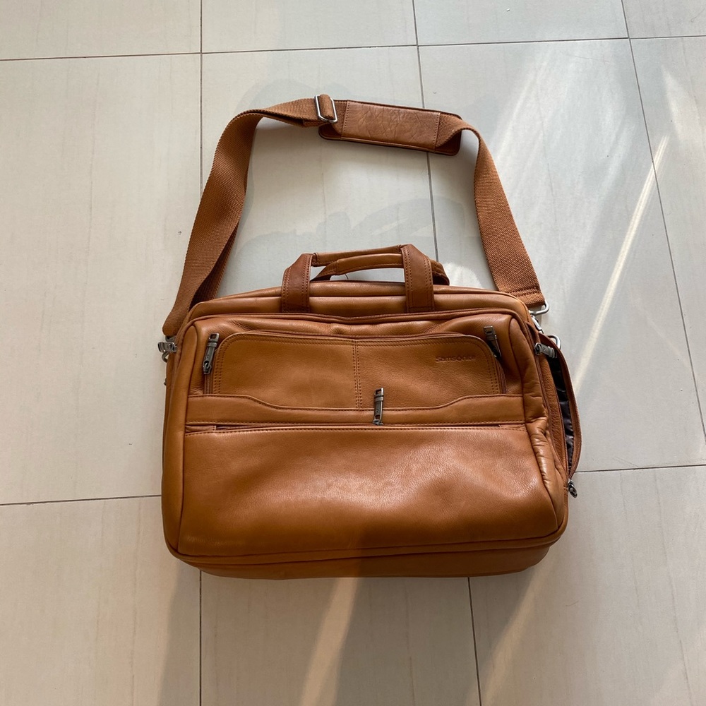 Samsonite Brown Leather Briefcase